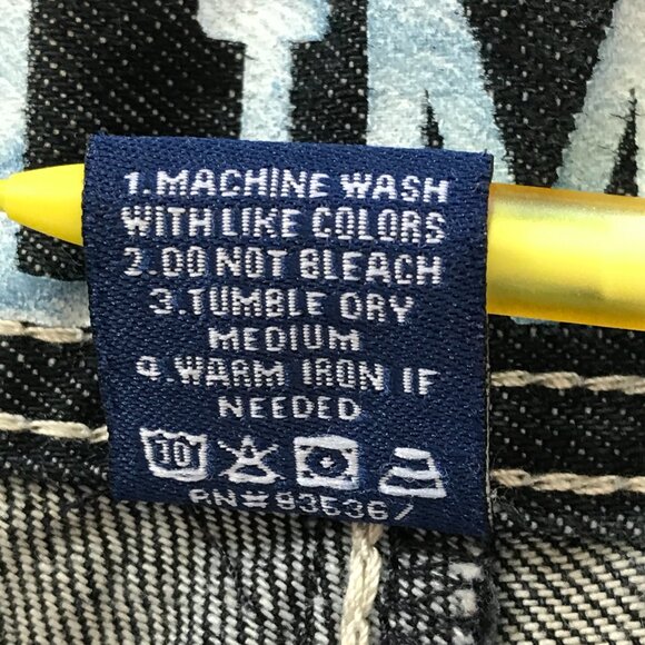 Ecko Unltd 72+ Loose Jeans Men 38 Black High Rise Stretch Skater Grunge 18003 - Picture 12 of 12